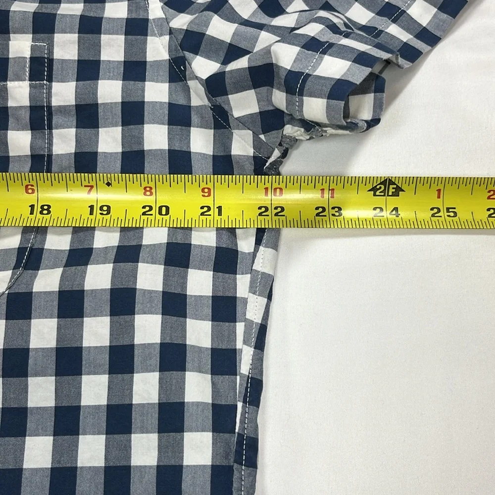Blue and White Checkered Men's Shirt